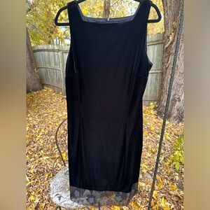 Molly Malloy Black Velvet Evening Cocktail Dress Size 12